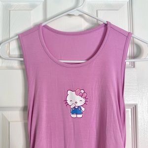 Holographic Kitty - Sleeveless Midi Dress - Pockets